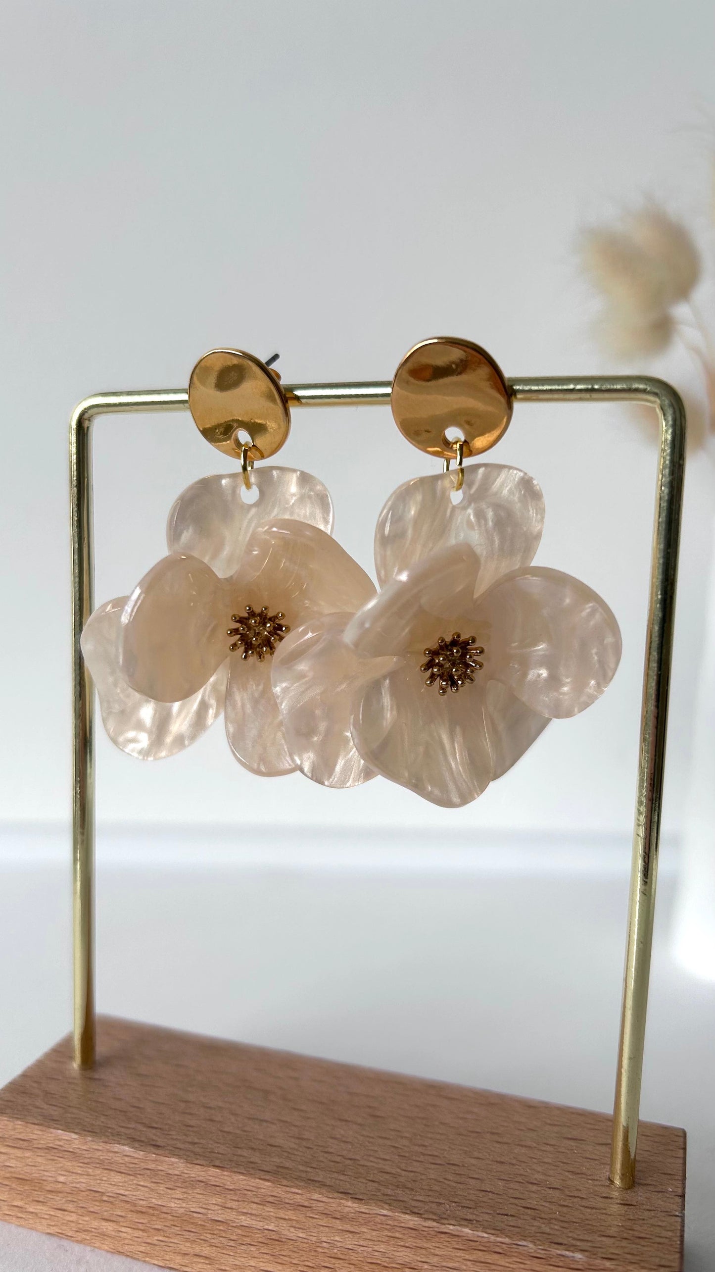 Boucles d'oreilles Floralia sable