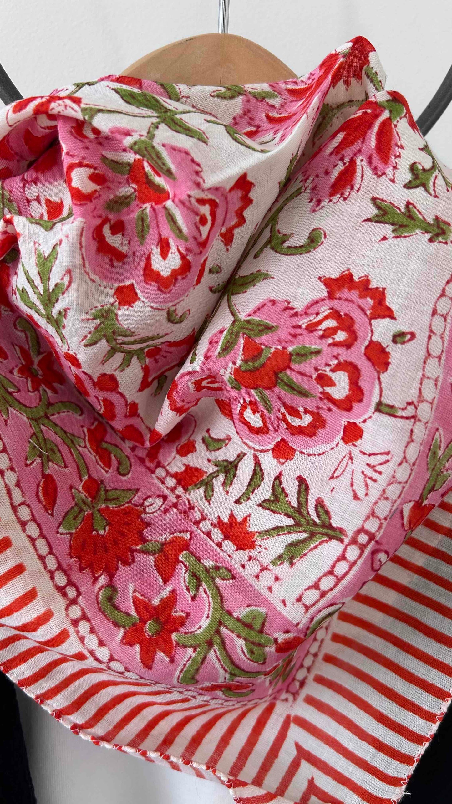 Foulard Jaïpur rose
