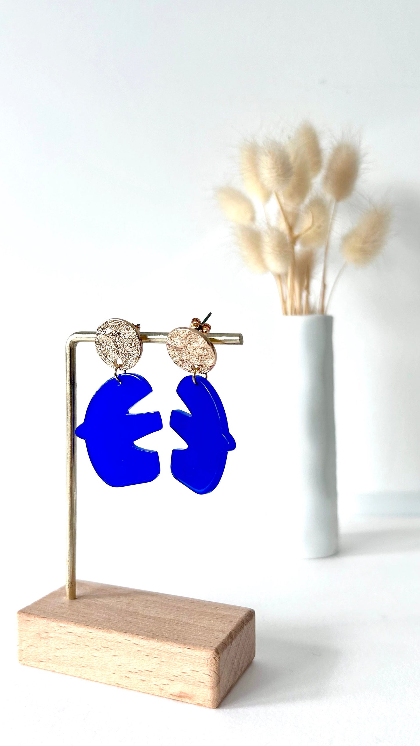 Boucles d'oreilles Matisse bleu