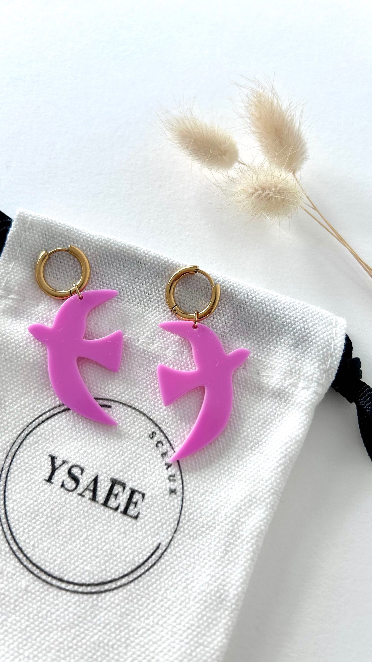 Boucles d'oreilles Liberty rose