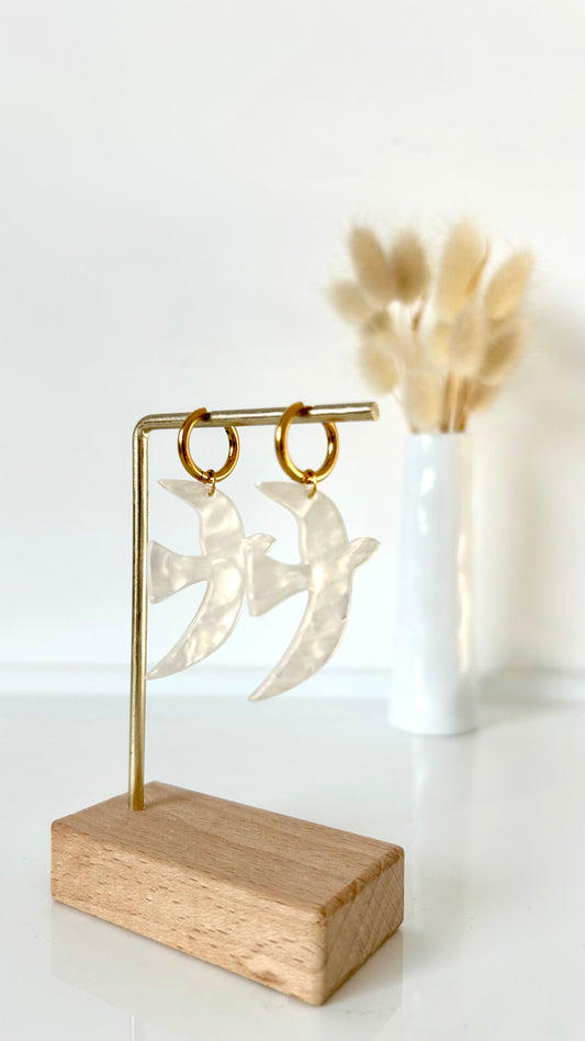 Boucles d'oreilles Liberty nacrées