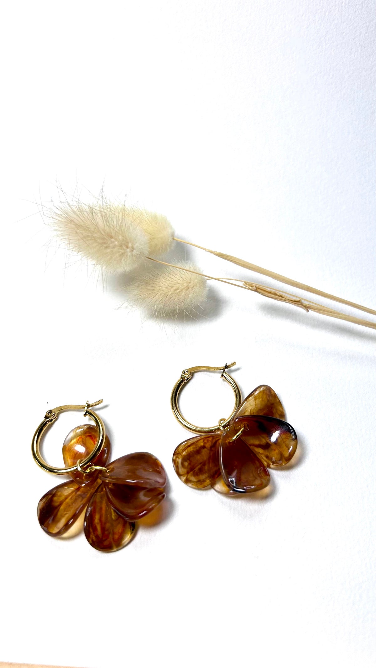 Boucles d'oreilles Floriane moka
