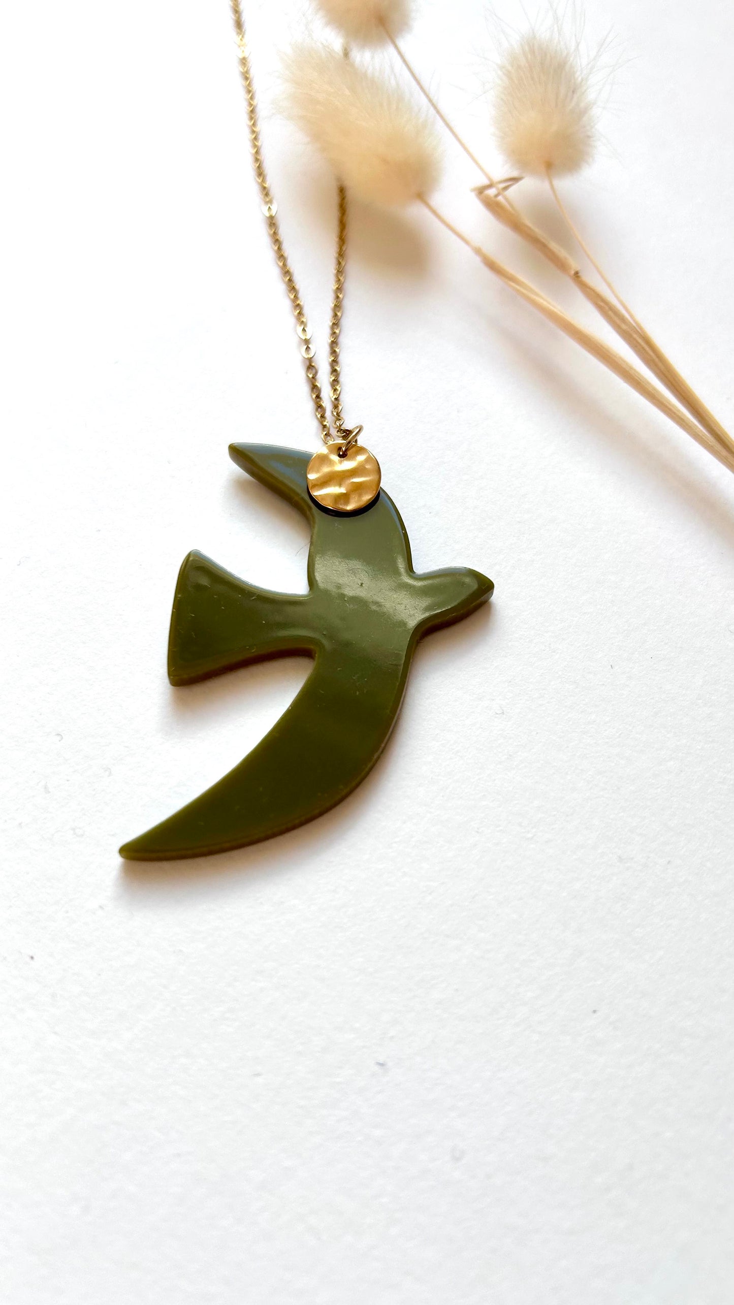 Sautoir Liberty Vert Olive