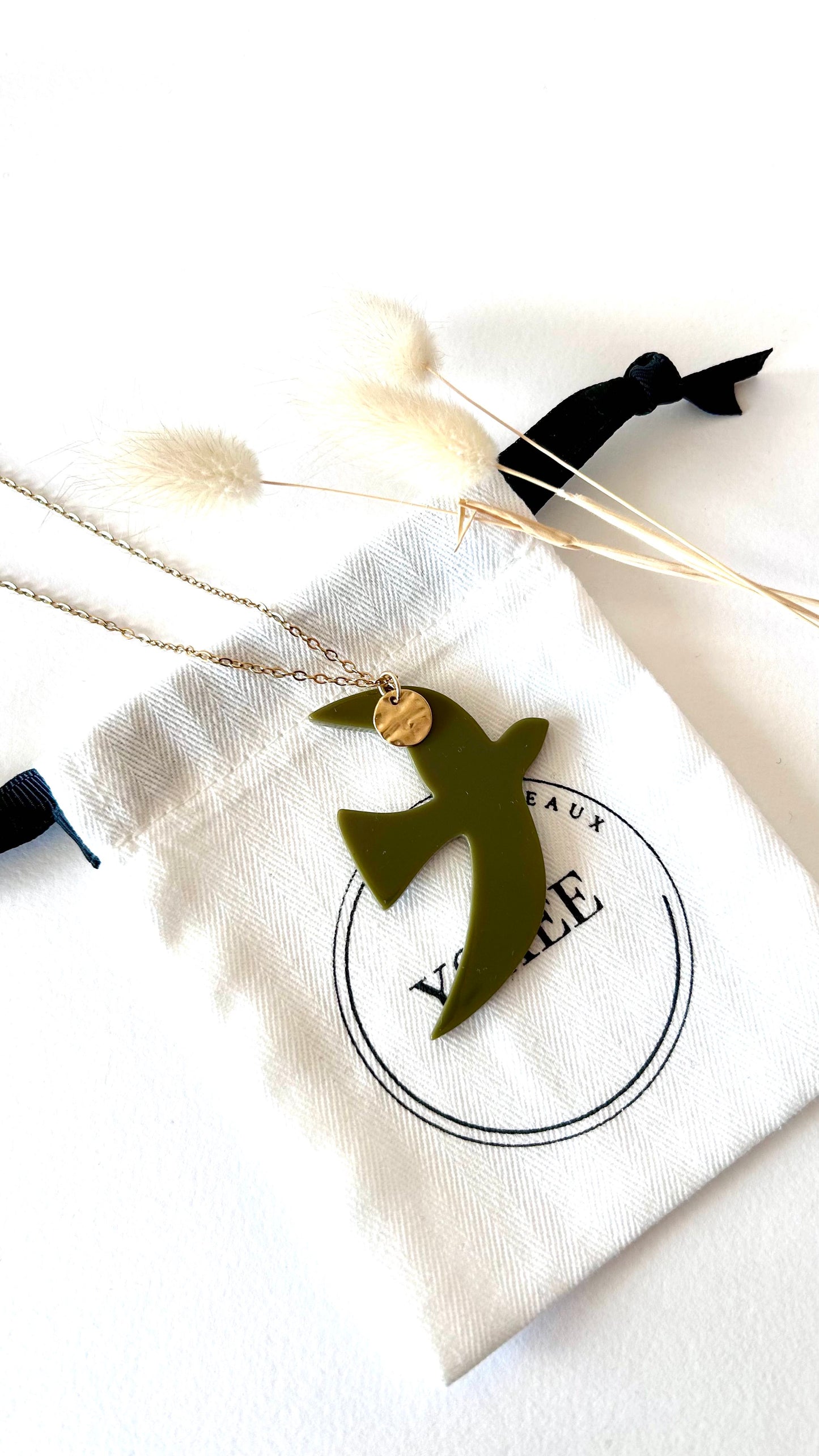 Sautoir Liberty Vert Olive