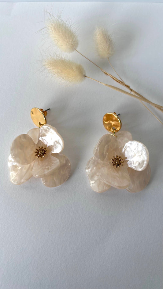 Boucles d'oreilles Floralia sable