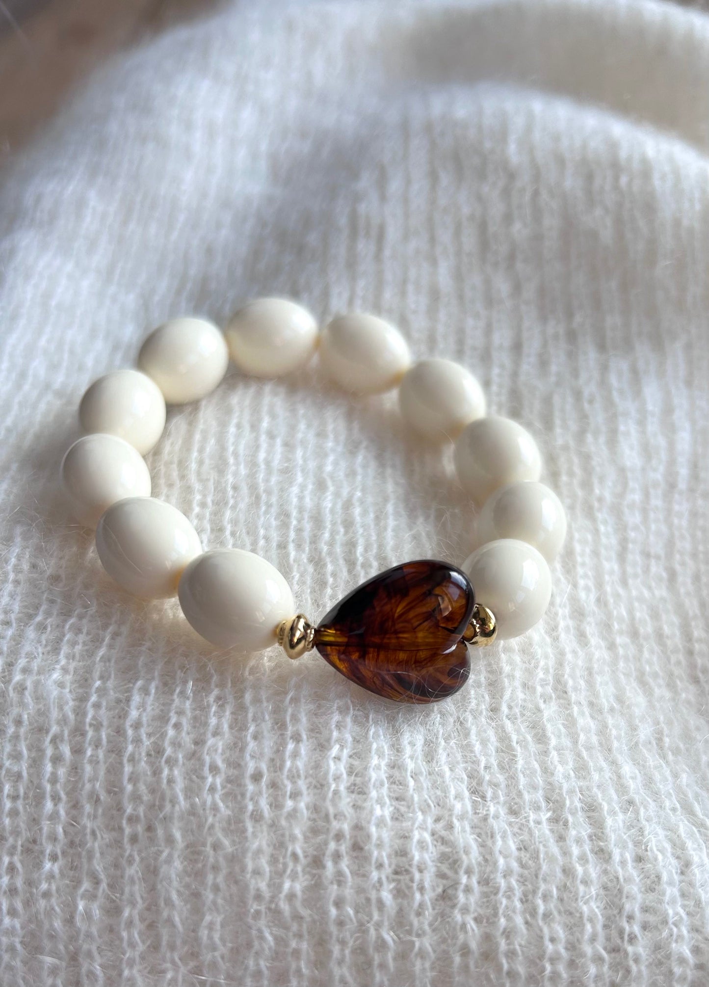 Bracelet Baby Amor crème