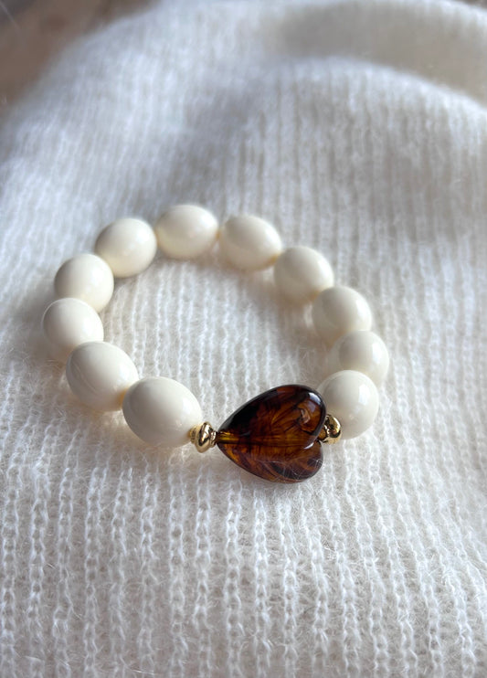 Bracelet Baby Amor crème