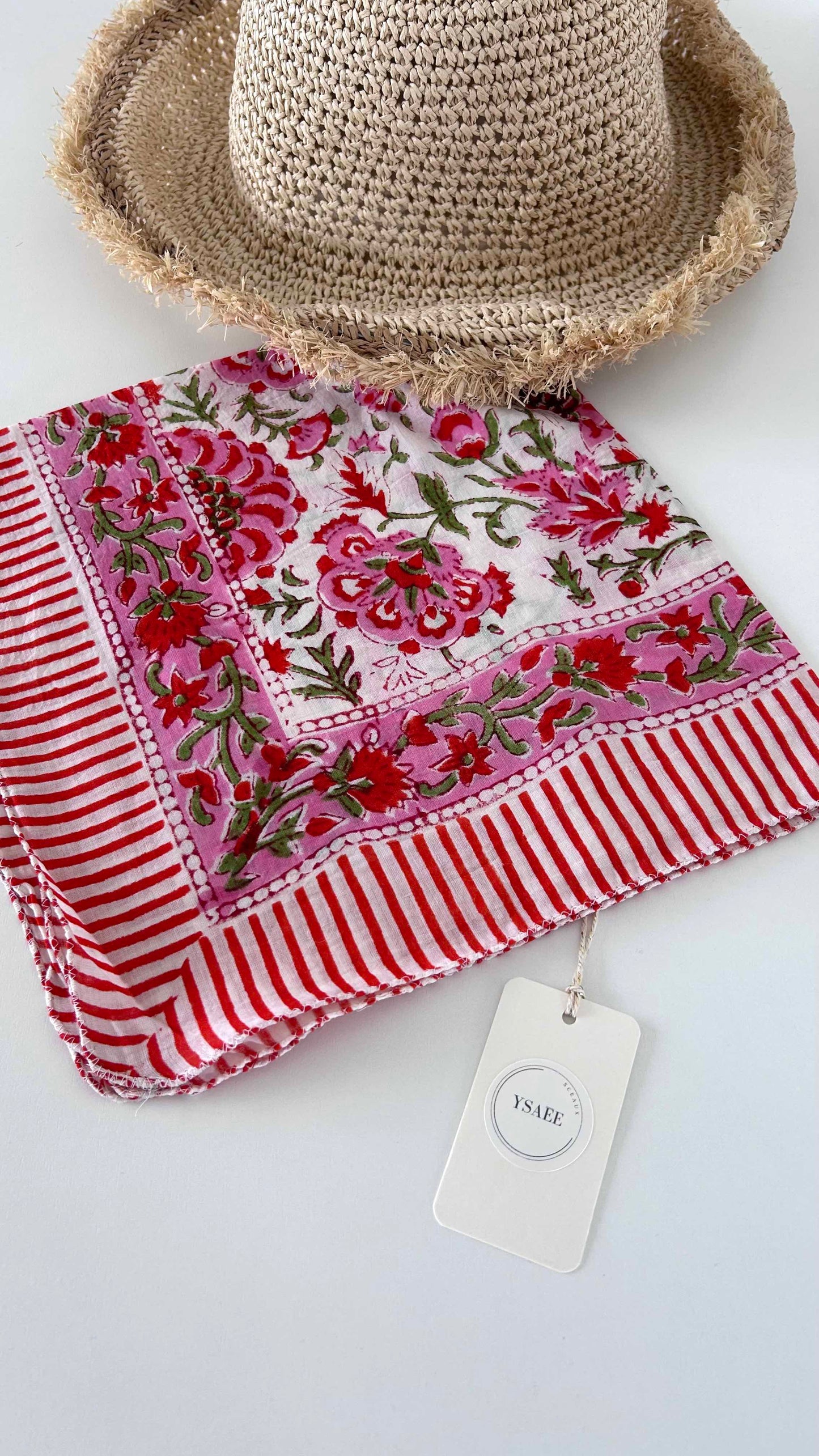 Foulard Jaïpur rose