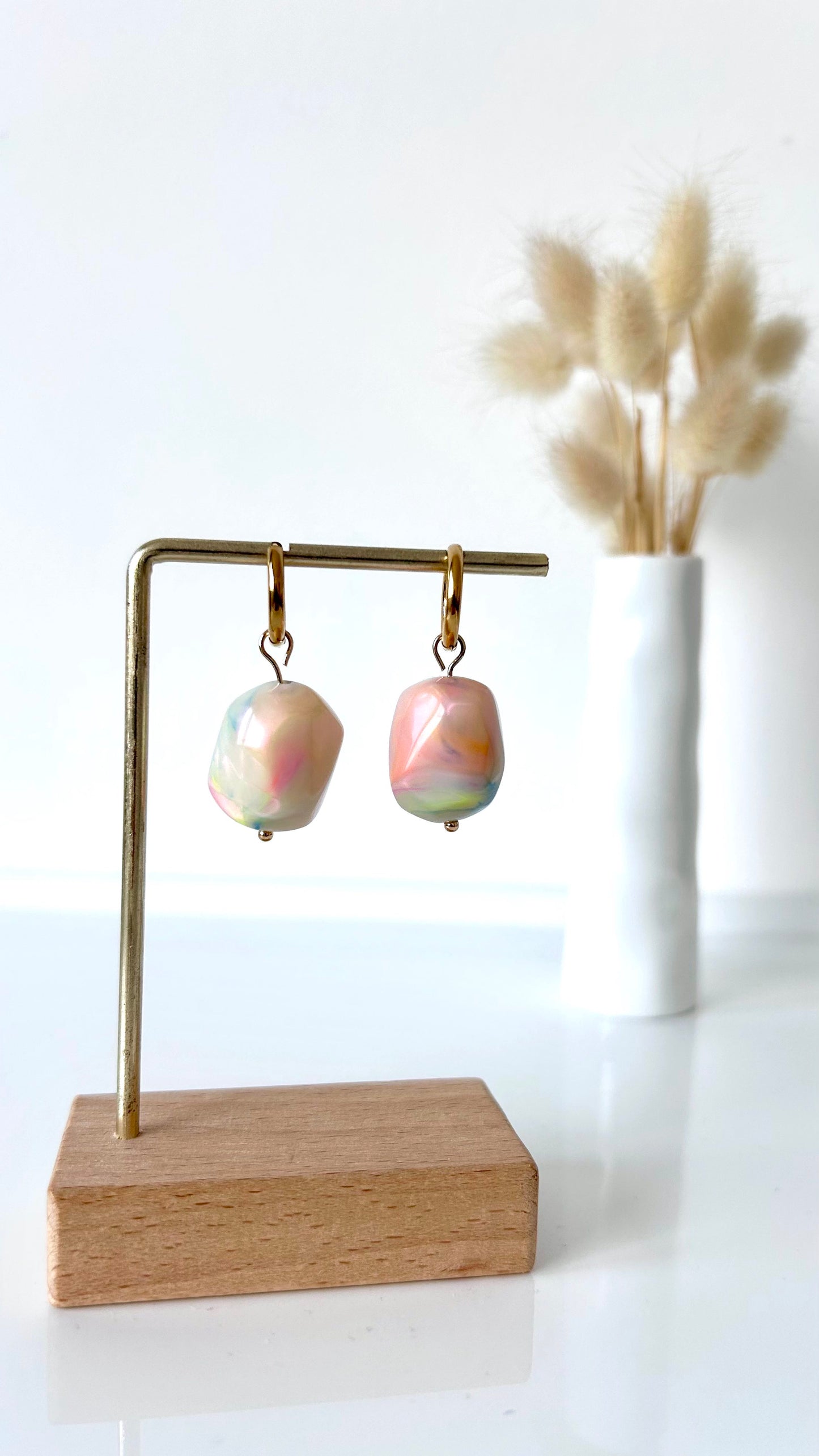 Boucles d'oreilles Lilou irisées