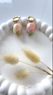 Boucles d'oreilles Lilou irisées