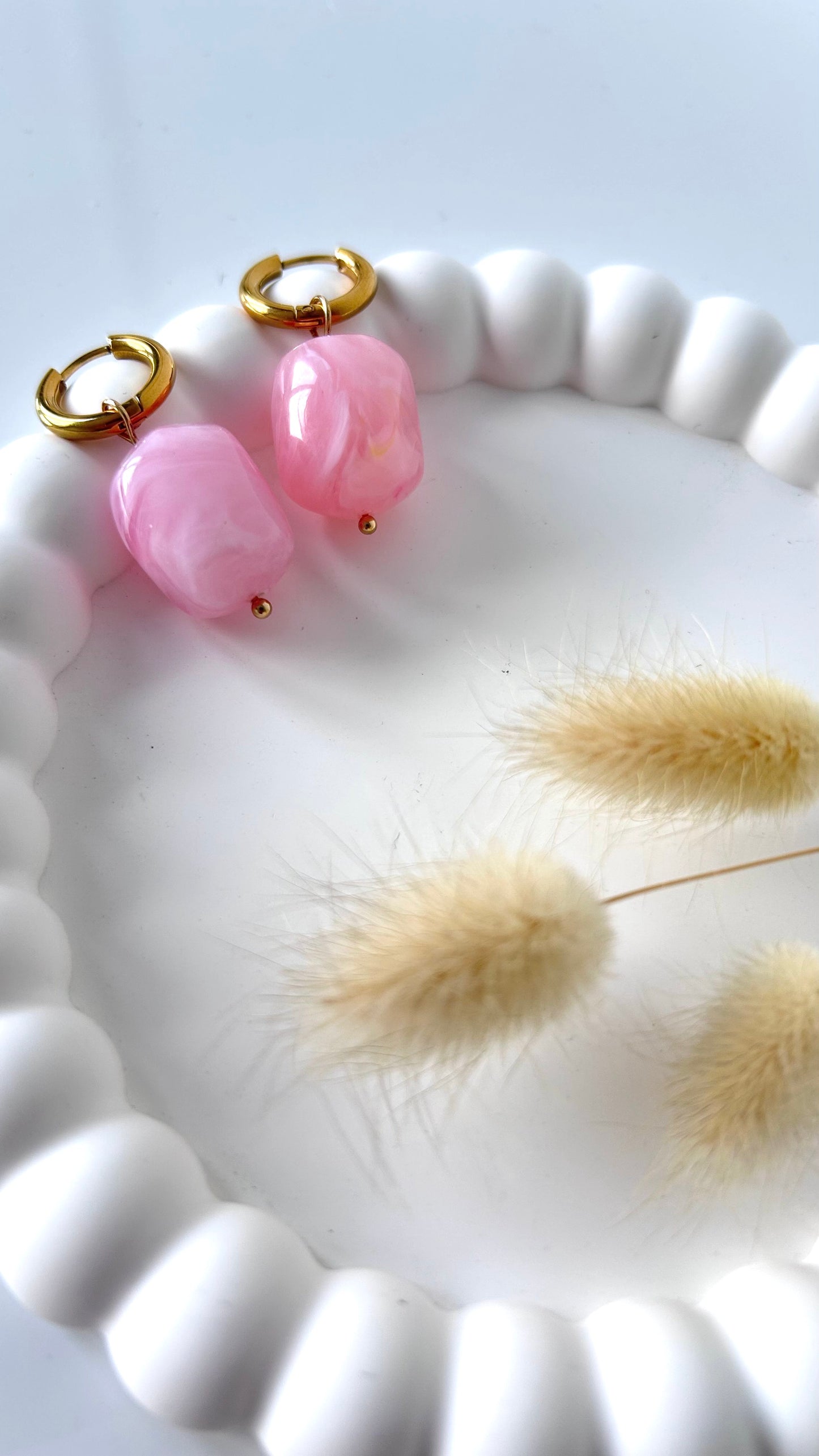 Boucles d'oreilles Lilou baby rose