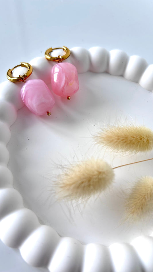 Boucles d'oreilles Lilou baby rose