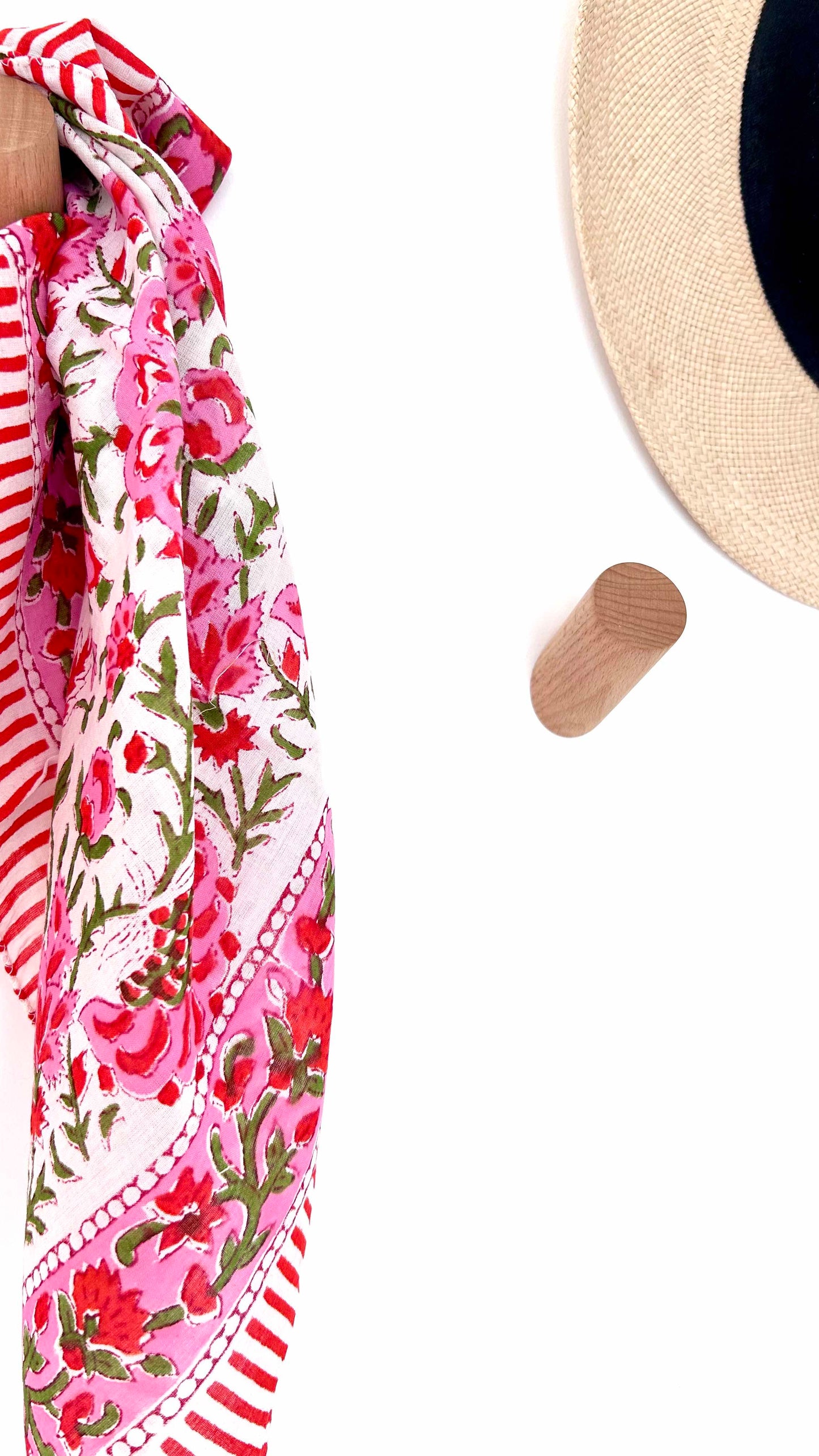 Foulard Jaïpur rose