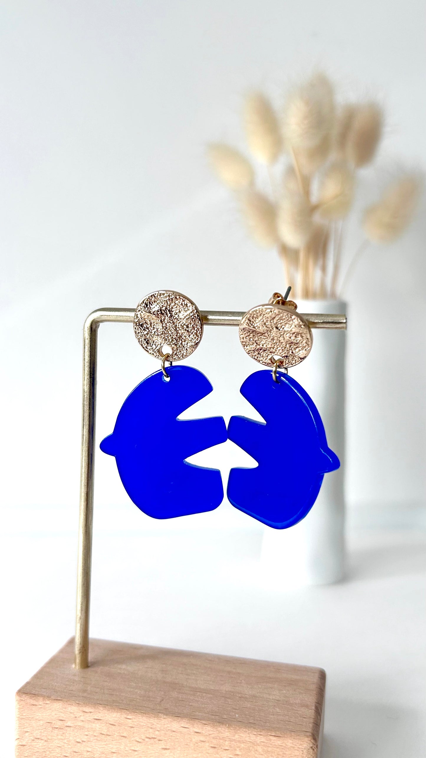Boucles d'oreilles Matisse bleu