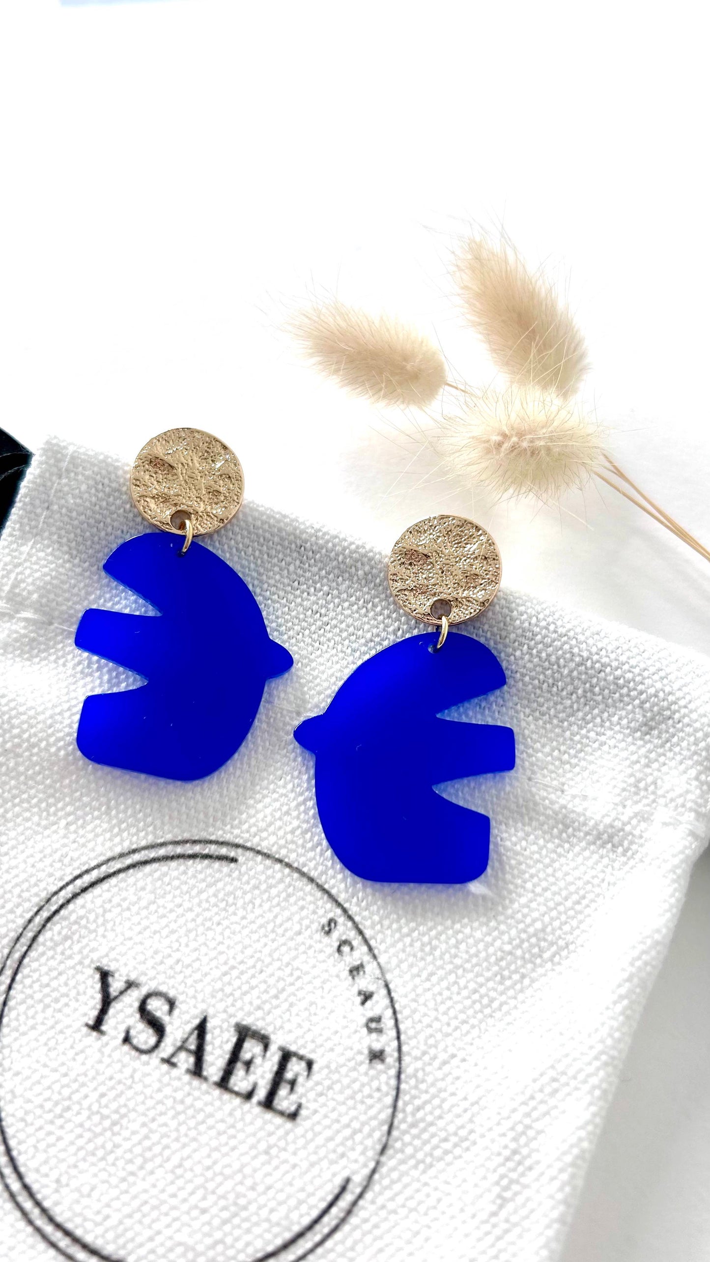 Boucles d'oreilles Matisse bleu