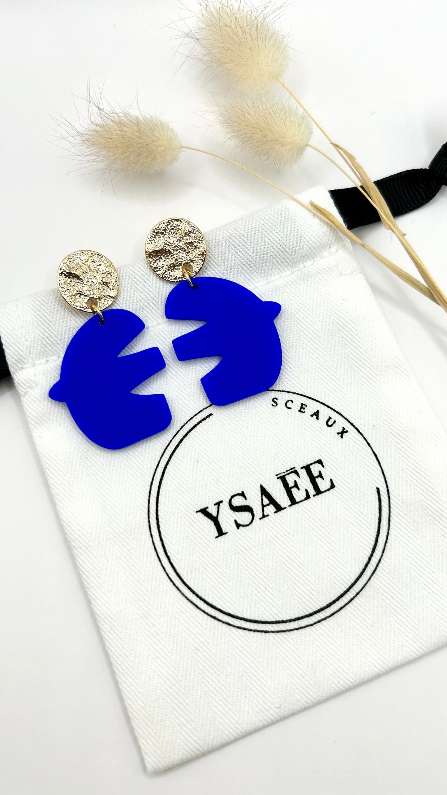 Boucles d'oreilles Matisse bleu