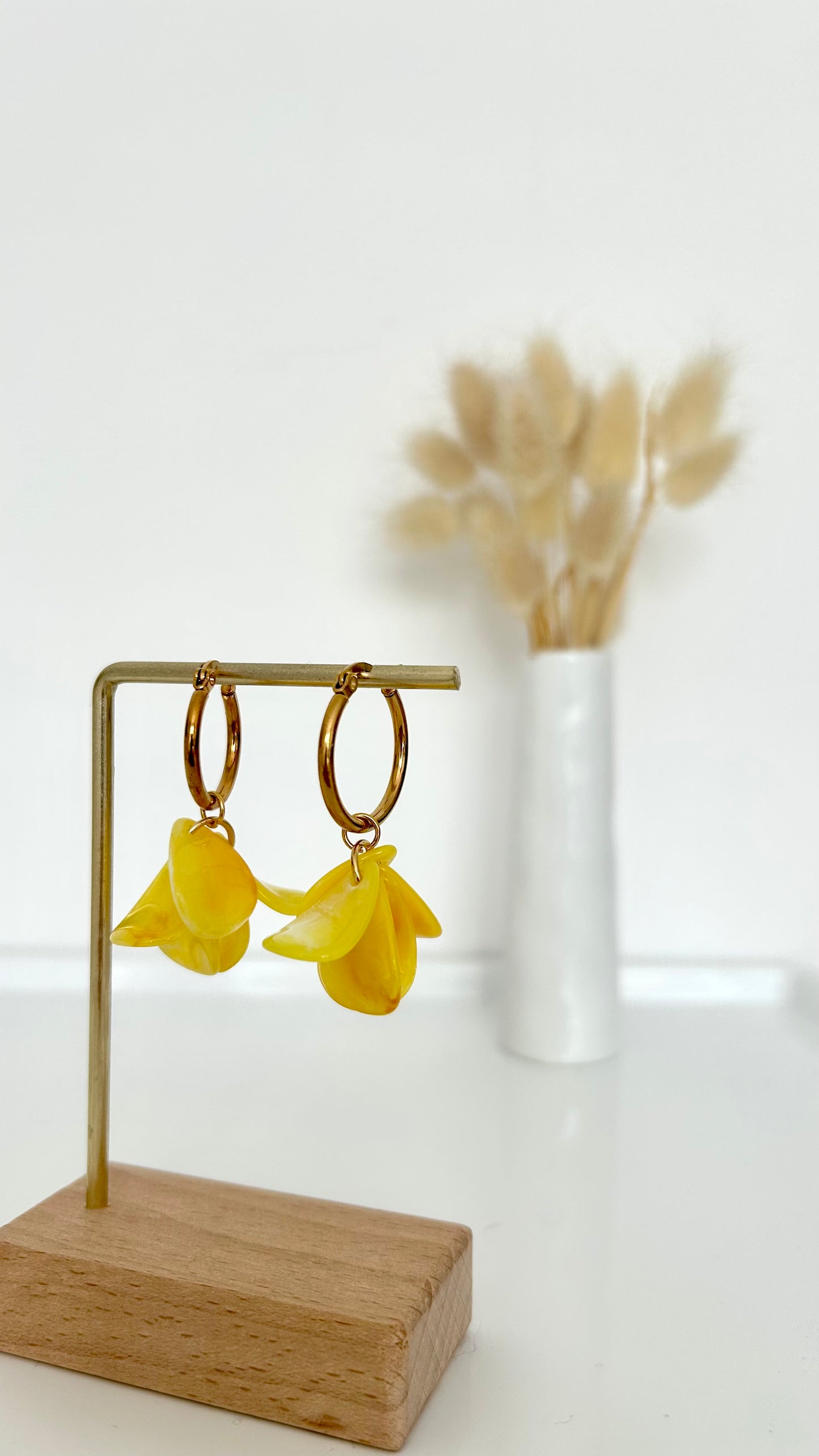 Boucles d'oreilles Floriane jaune
