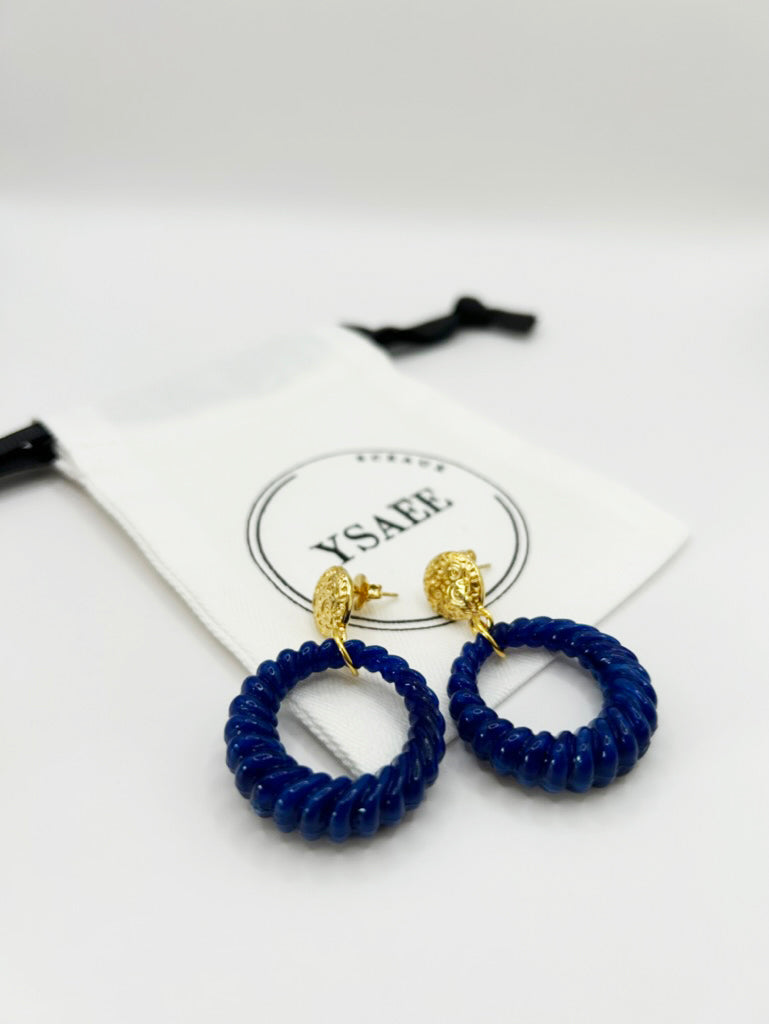 Boucles d'oreilles Heloïse marine